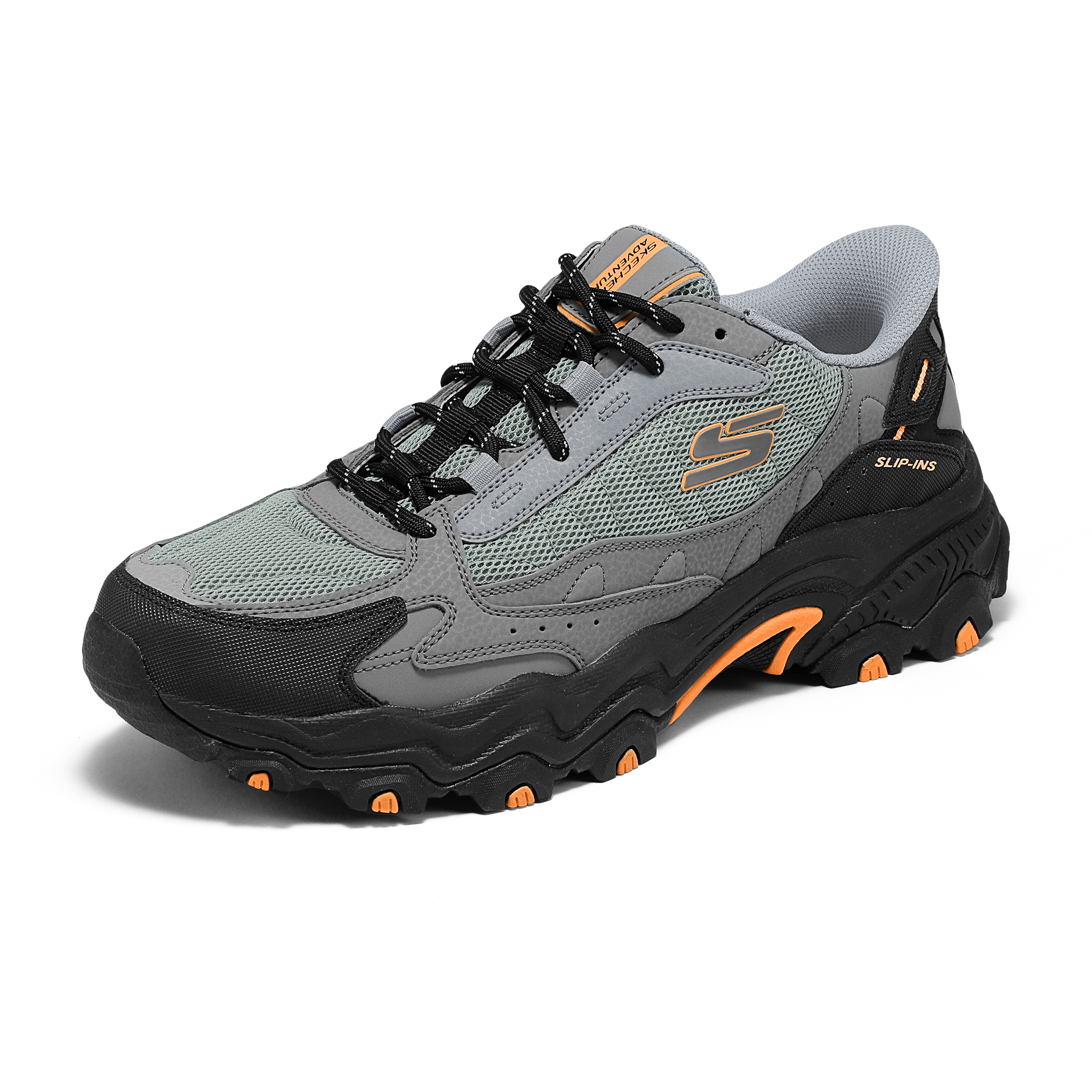 Skechers OUTDOOR Cushioning Slip Resistant Abrasion Resistant Breathable Grip Low top Mountaineering Shoes Men’s Gray