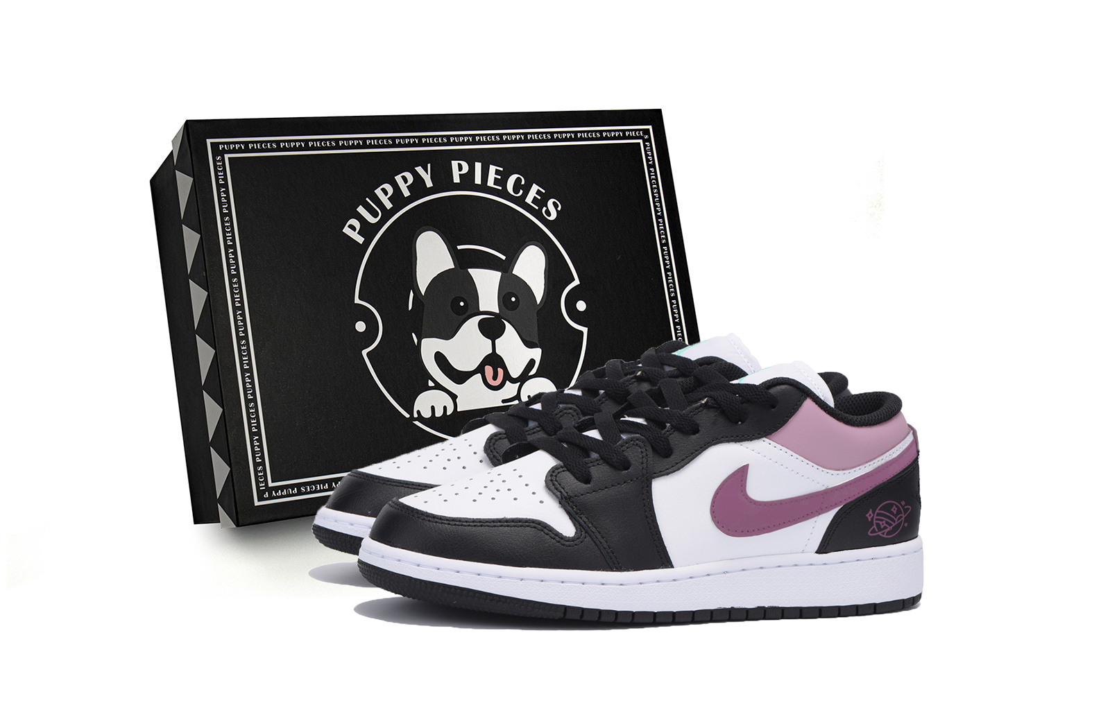 Jordan Air Jordan 1 Abrasion Resistant Low top Vintage Basketball Shoes Men’s Black Pink