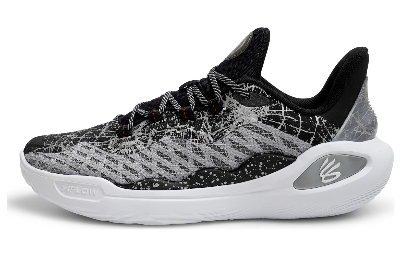 Мужские кроссовки Under Armour Curry 11 "Bruce Lee Future Dragon" (бело-черно-серые)