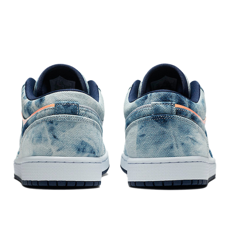 Jordan Air Jordan 1 Abrasion Resistant Breathable Slip Resistant Low top Vintage Basketball Shoes Men’s White Blue