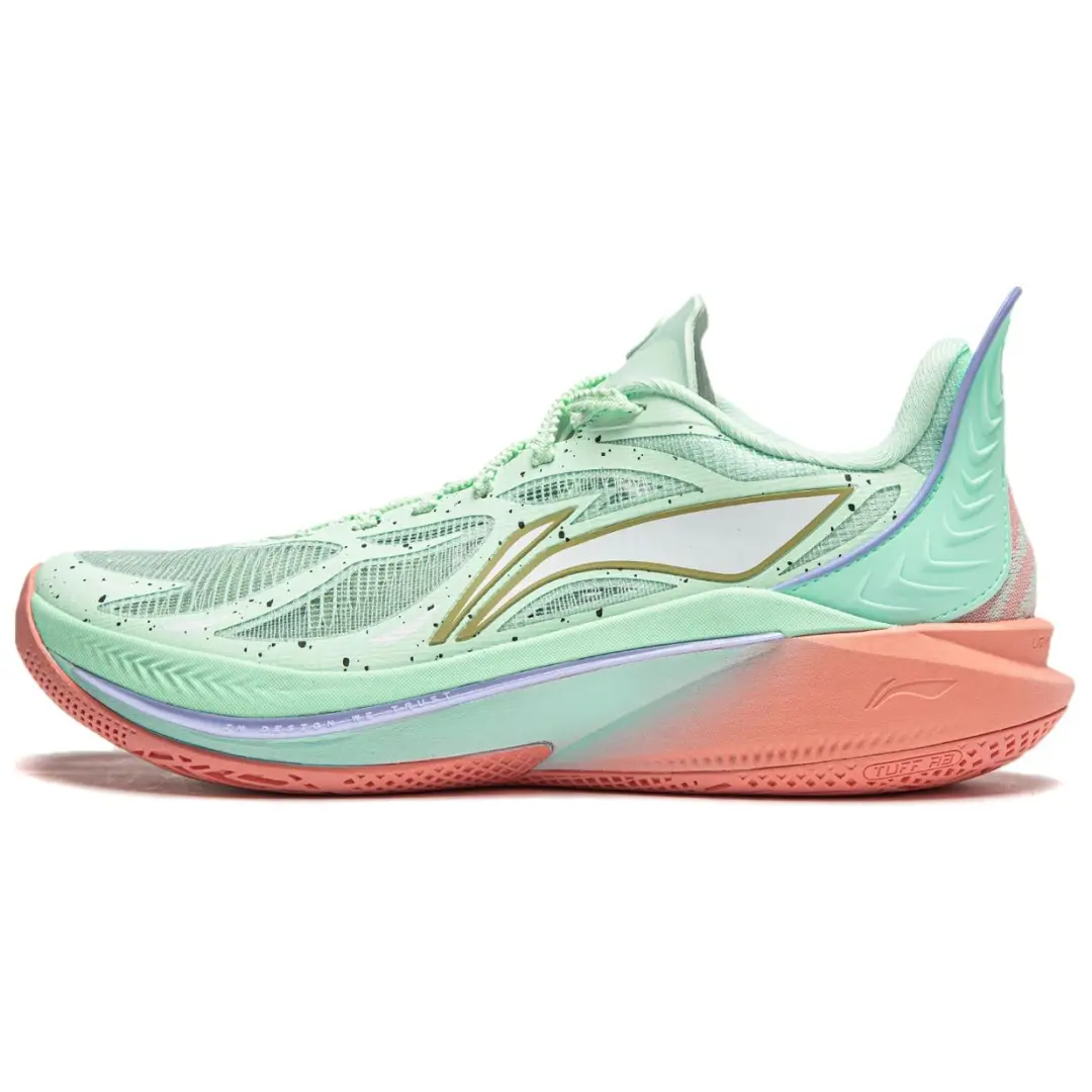 Li Ning SONIC 12 Cushioning Slip Resistant Abrasion Resistant Breathable Low top Basketball Shoes Men's Green