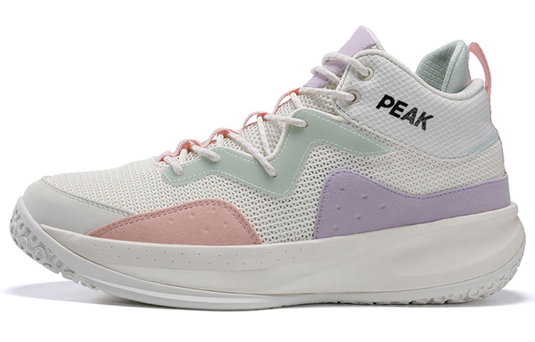 PEAK Basketball Shoes Men’s Low Top Canvas White
