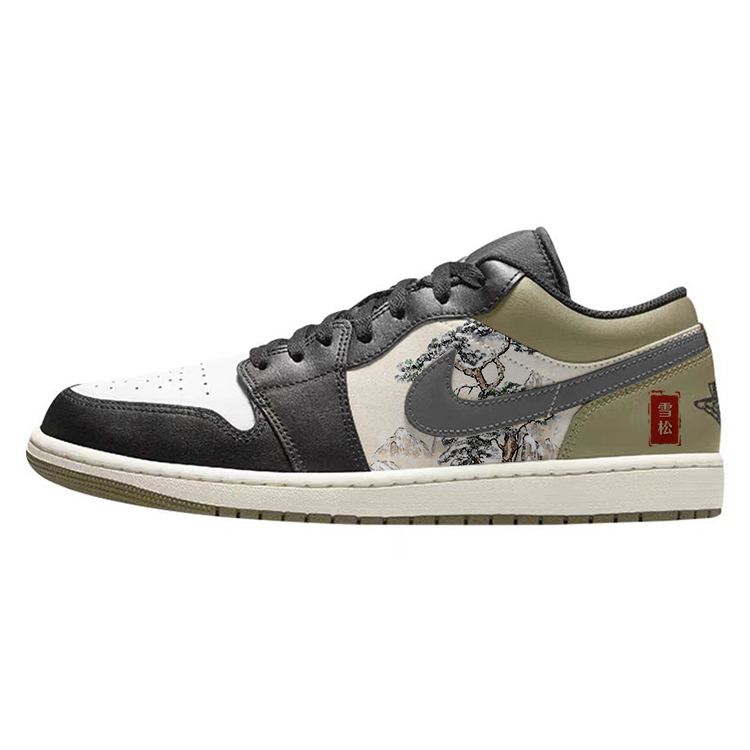 Jordan Air Jordan 1 Slip Resistant, Abrasion Resistant, Breathable Low top Vintage Basketball Shoes Unisex