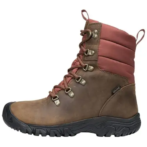 Keen Greta Waterproof Crew Snow Boots Women's Brown Red