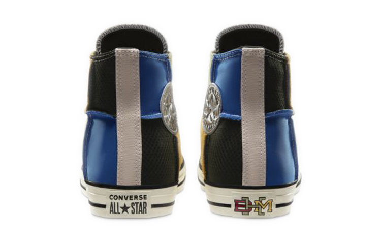 Высокие кеды Converse Chuck Taylor All Star BHM (черно-желто-сине-зеленый) — Чёрный / жёлтый / синий / зелёный — фото 5