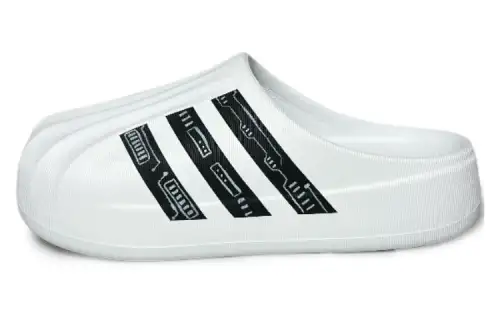 Adidas Originals AdiFOM Superstar Closed Toe Slippers Minimalist Beach Sandals Unisex White