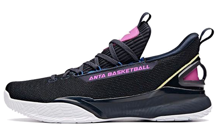 Anta KT Thompson Training Cushioning Slip Resistant Low top Performance Basketball Shoes Men’s Black Purple