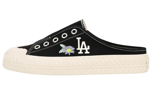 MLB Playball Mule Slip Resistant, Abrasion Resistant, Lightweight Low top Canvas Shoes Women's Black