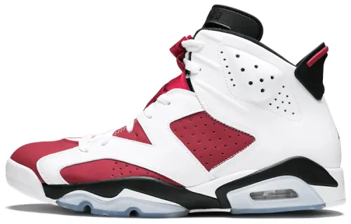 Jordan Air Jordan 6 Retro Carmine (2014) Comfortable Shock Absorbing Anti-Slip High Top Retro Basketball Shoes Men's Carmine Red