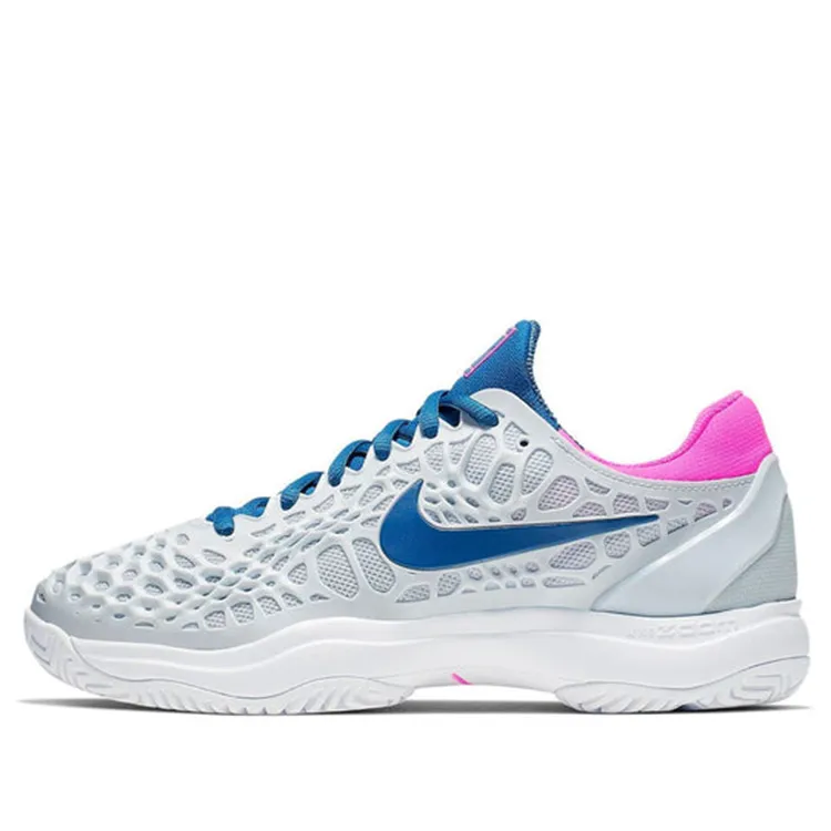 Nike Zoom Cage 3 HC Low top Tennis Shoes Women's Gray Blue Pink