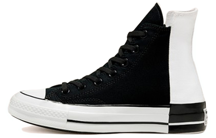 Converse Chuck Taylor All Star 1970s round toe lace-up high-top canvas shoes for men and women, black and white