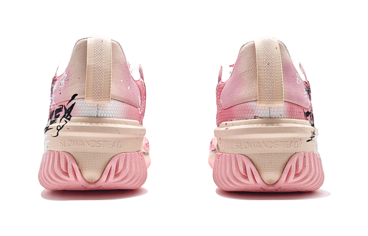 Anta Airspace 5 Slip Resistant Abrasion Resistant Low top Basketball Shoes Unisex Pink