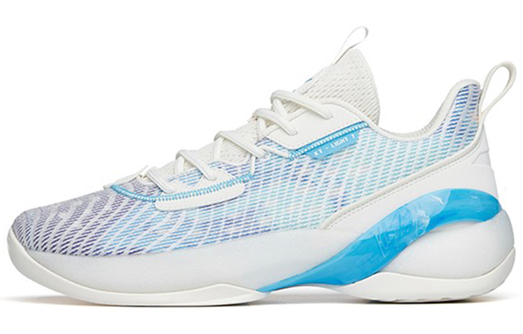 Anta Light Cavalry 7 Abrasion Resistant Slip Resistant Low top Performance Basketball Shoes Men's White Blue