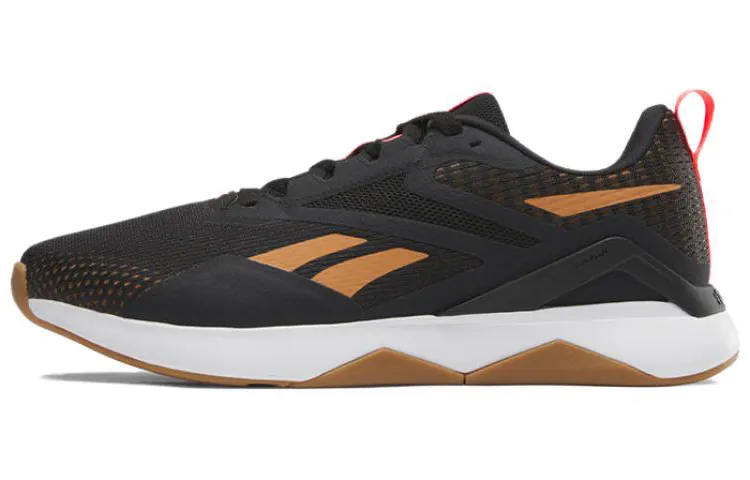 Reebok Nanofle Cushioning Low top Training Shoes Men's Black Orange