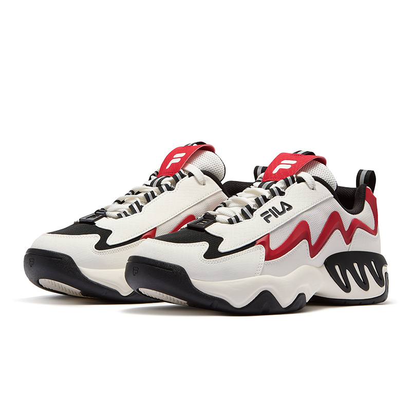 FILA FUSION SHOCK Electric Glow Shoes Basketball Shoes Men’s White Red
