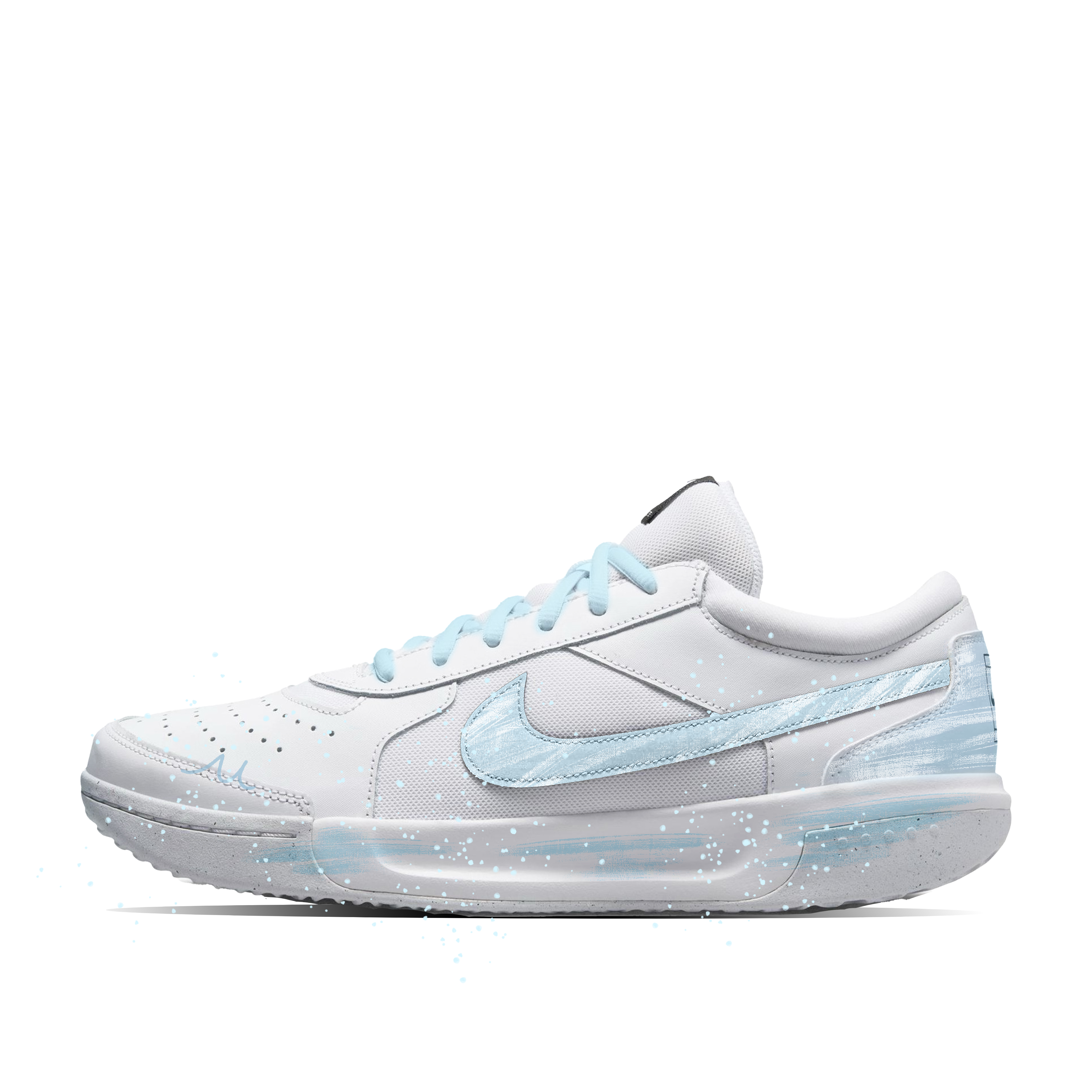 Nike Court Lite 3 Woven Story Breathable Lightweight Breathable And Lightweight Low top Tennis Shoes Men’s Blue White