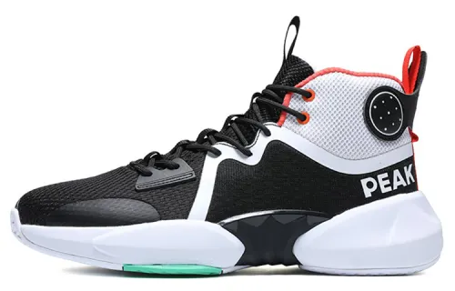 PEAK Cushioning Slip Resistant Abrasion Resistant Breathable Height Increasing Mid top Basketball Shoes Men's