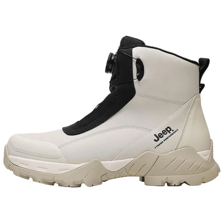 Jeep Microfiber Leather Thermal Abrasion Resistant Height Increasing Coverage Short Mid Calf Snow Boots Men's