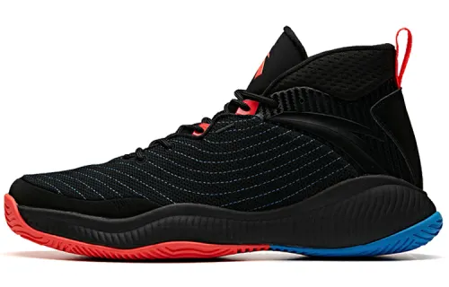 Anta High top Basketball Shoes Men's Black Red