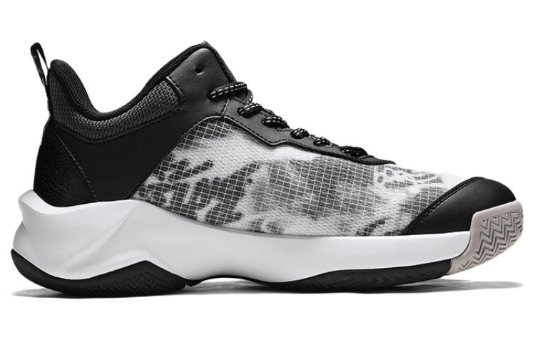 QIAODAN Cushioning Breathable High top Basketball Shoes Men’s Black White
