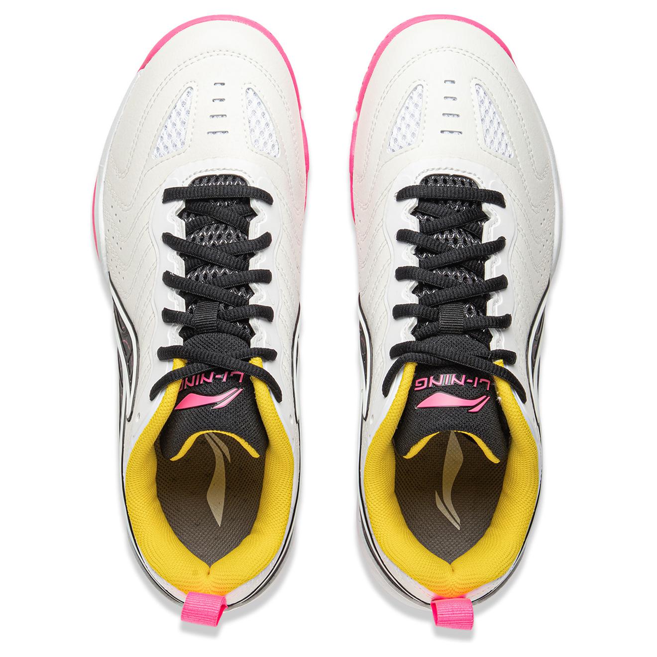 Li Ning Slip Resistant And Abrasion Resistant Coverage Training Scenario Low top Table Tennis Shoes Unisex White Black