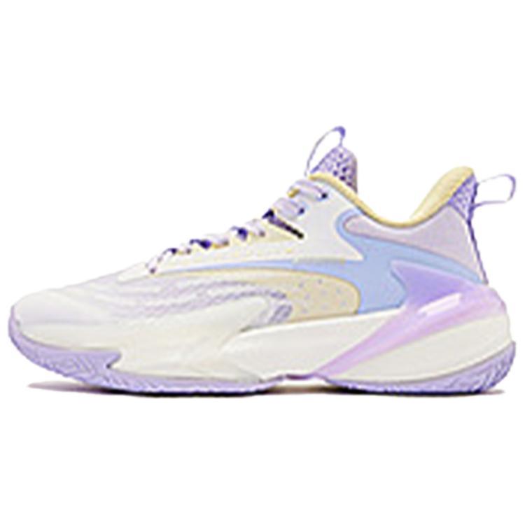 QIAODAN Slip Resistant Low top Basketball Shoes Women’s Purple White Yellow