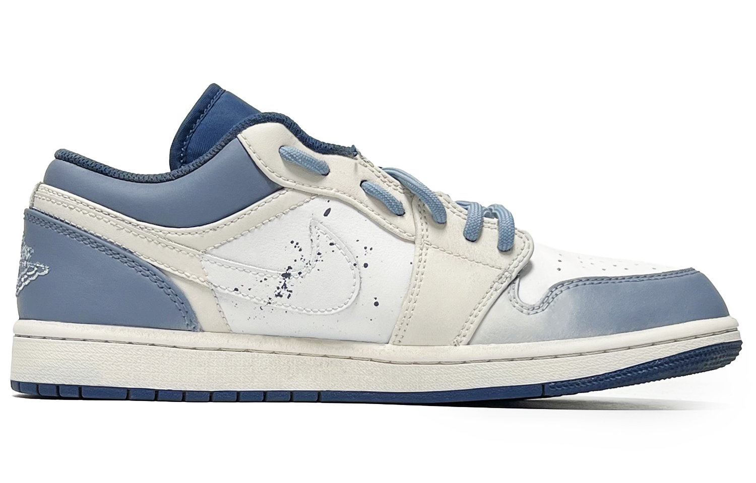Jordan 1 Abrasion Resistant Low top Vintage Basketball Shoes Men’s Blue White
