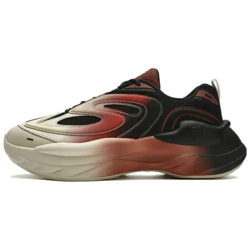 FILA FUSION Fashion Daddy Shoes 'Beige Black Red'