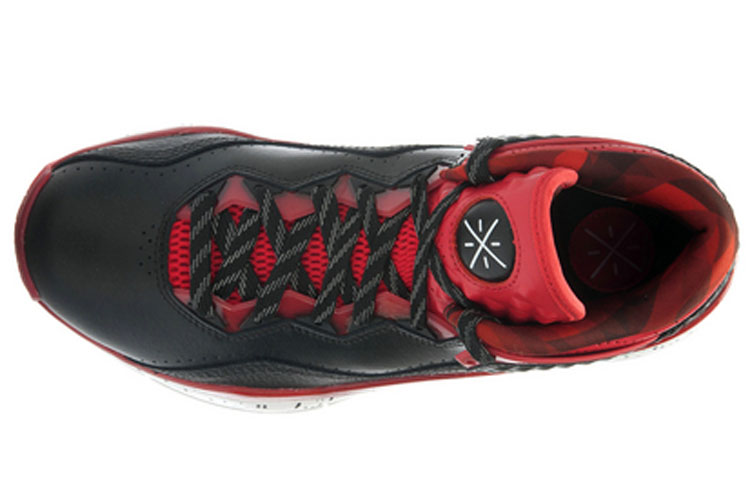 Li Ning WOW 3 Lightweight Anti Slip Mid top Basketball Shoes Men’s Black Red White