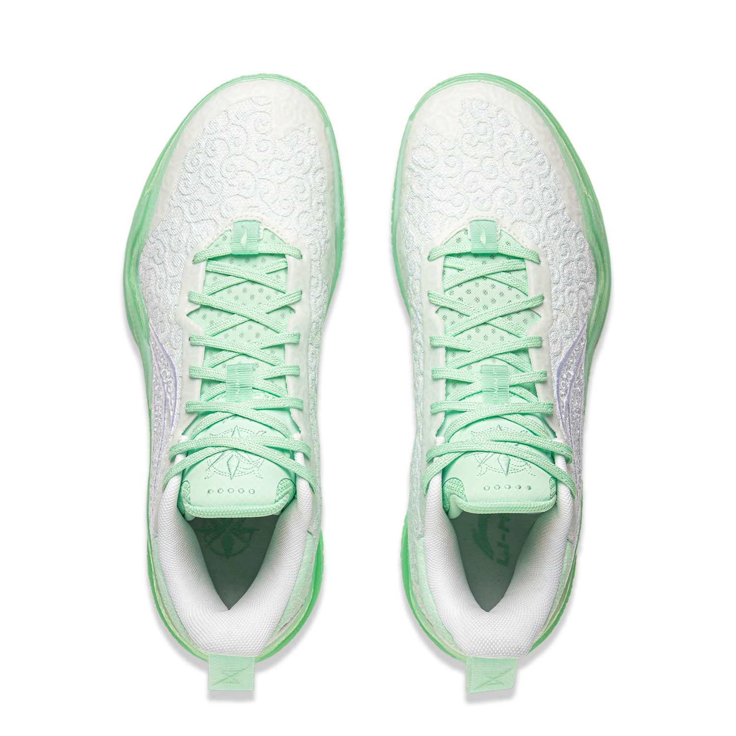 Li Ning Liren 5 Cushioning Slip Resistant Rebound Anti Twist Mid top Performance Basketball Shoes Men’s White Green