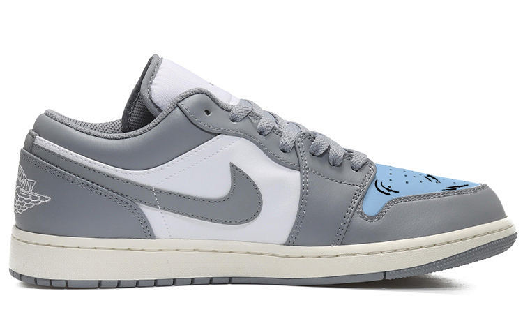 Jordan Air Jordan 1 Vintage Basketball Shoes Men’s Low Top Gray/Blue