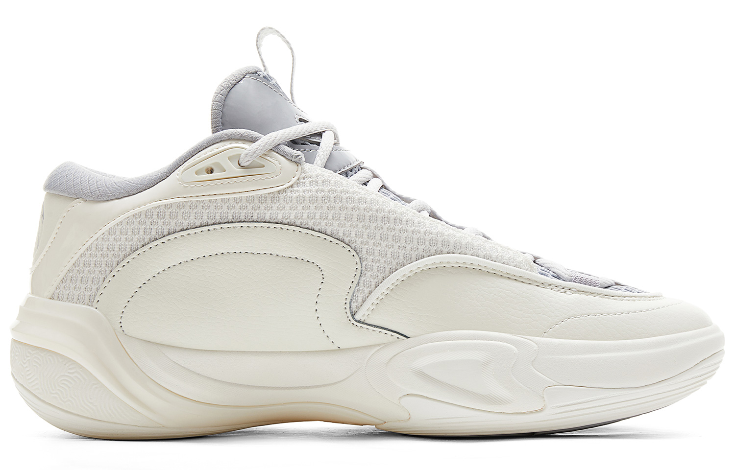 PEAK Taichi Dream Chaser Cushioning Slip Resistant Abrasion Resistant Rebound Low top Basketball Shoes Men’s Ivory Gray