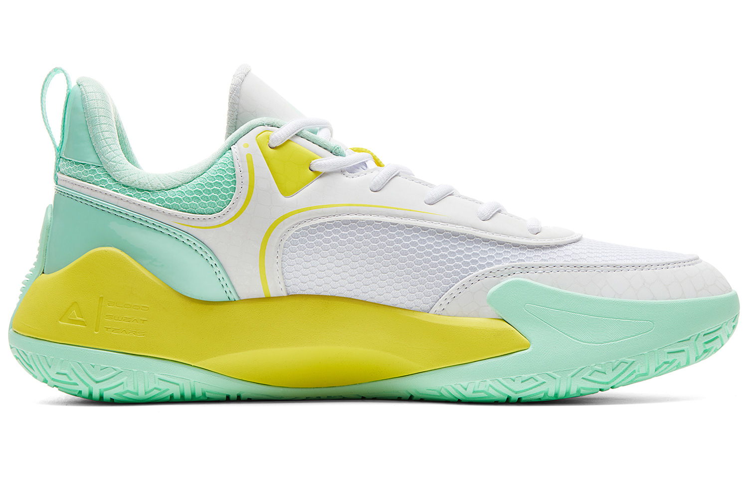 PEAK Fengji Basketball Shoes Men’s Low Top Blue Yellow