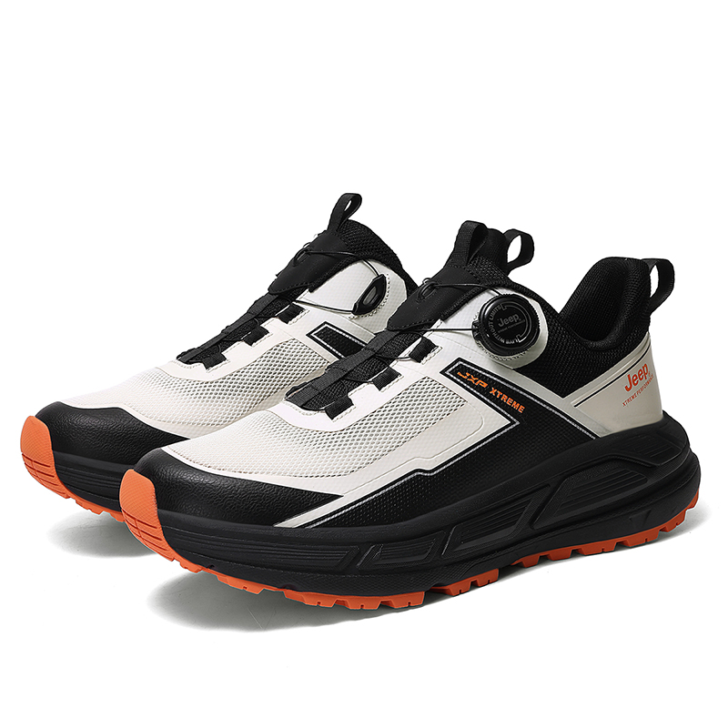 Jeep Low top Hiking Shoes Unisex Beige Orange