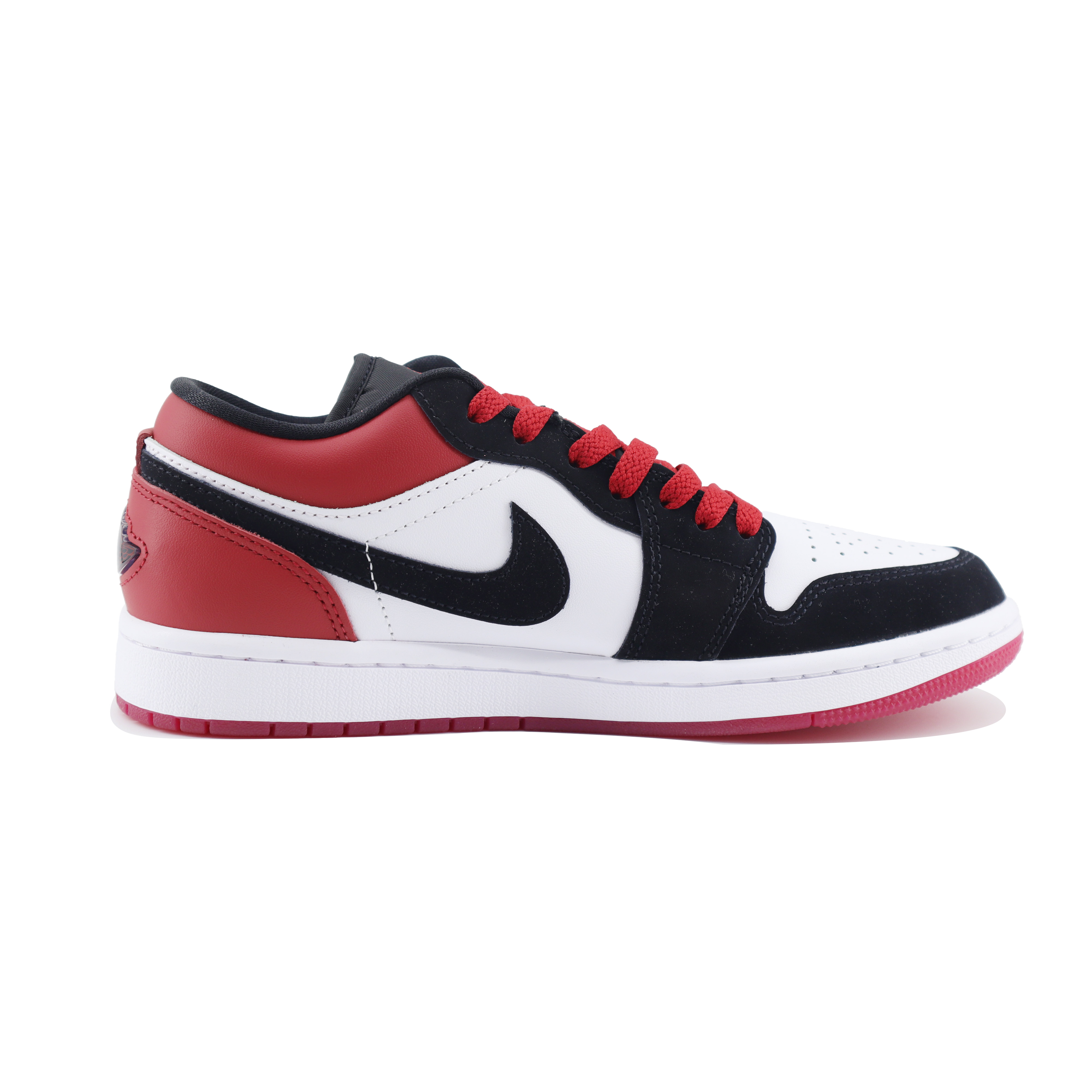 Jordan Air Jordan 1 ‘White Black Gym Red’ Slip Resistant Abrasion Resistant Low top Vintage Basketball Shoes Unisex