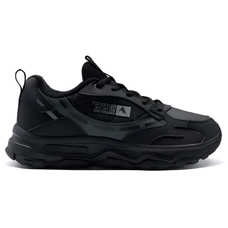 XTEP Slip Resistant Moisture Wicking Low top Outdoor Shoes Men’s Black Gray