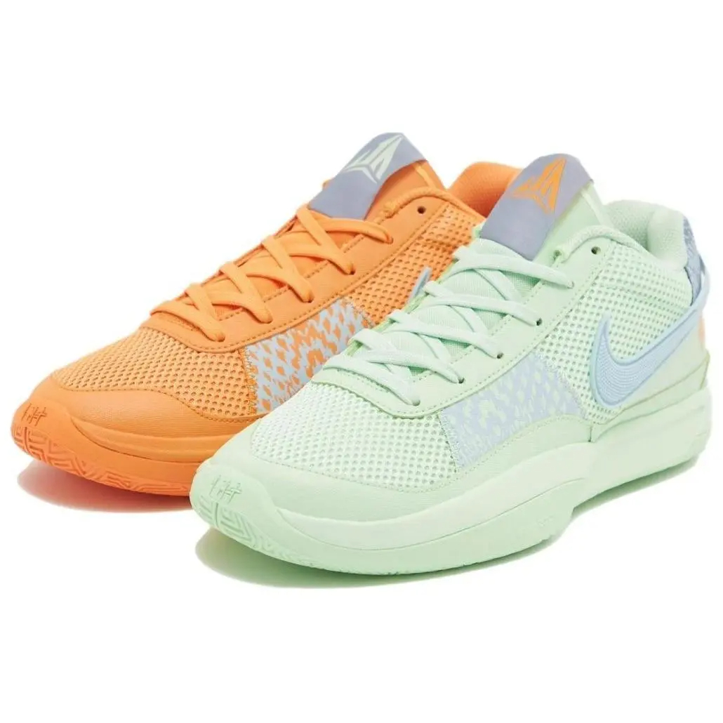 Nike Ja 1 Morant Generation EP Fashionable and Versatile First Generation Low-top Basketball Shoes Men's Green Orange Mandarin Duck Domestic Version