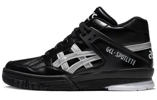 Asics Gel-Spotlyte replica mid-top retro basketball shoes for men and women, black and gray