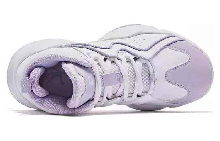 QIAODAN Fleece lined Cushioning Slip Resistant Lightweight Thermal High top Basketball Shoes Women’s White Purple
