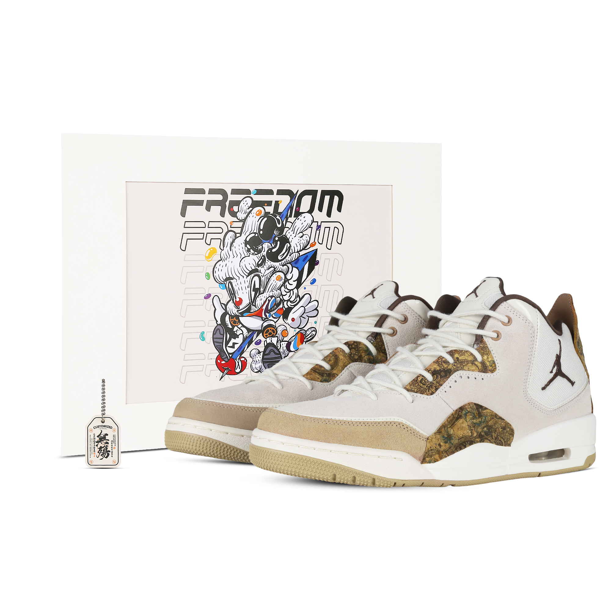 Jordan Courtside 23 Dream Return To Dunhuang 2.0 Abrasion Resistant Mid top Vintage Basketball Shoes Men’s Brown White