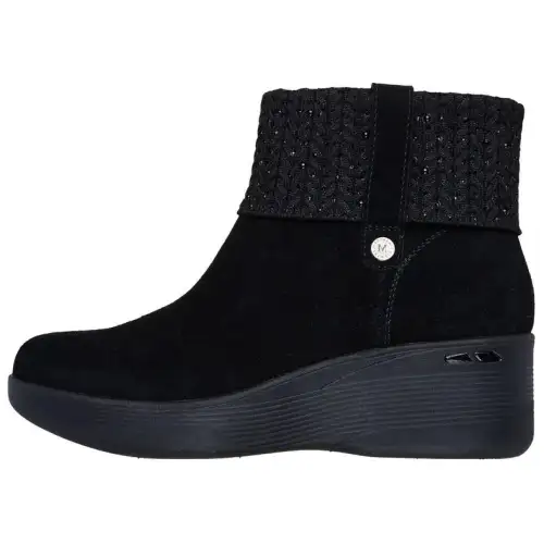 Martha Stewart x Skechers Pier Lite Trendy Ankle Boots Women's Black