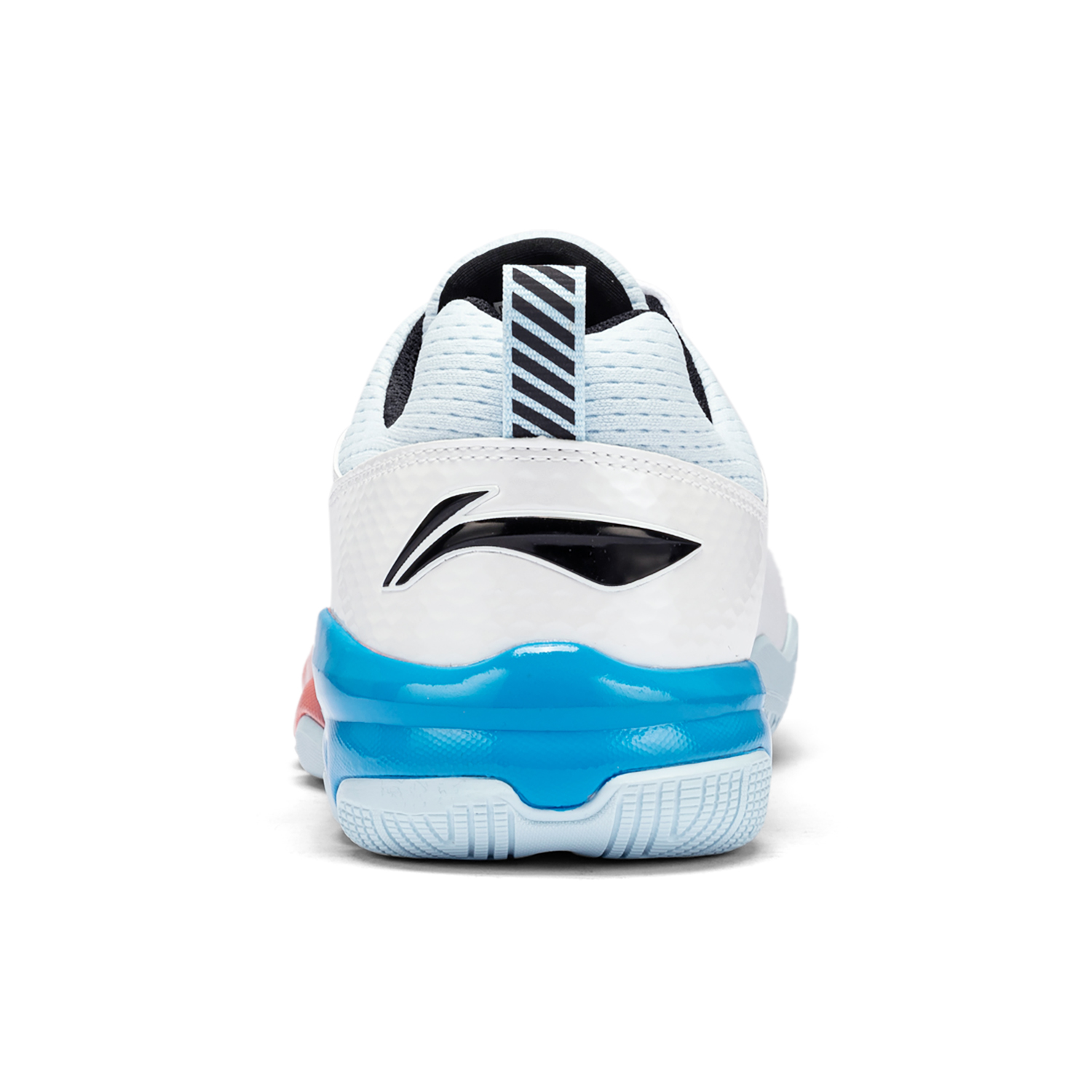 Li Ning Badminton Collection PU Synthetic Leather Low top Training Shoes Unisex White Blue