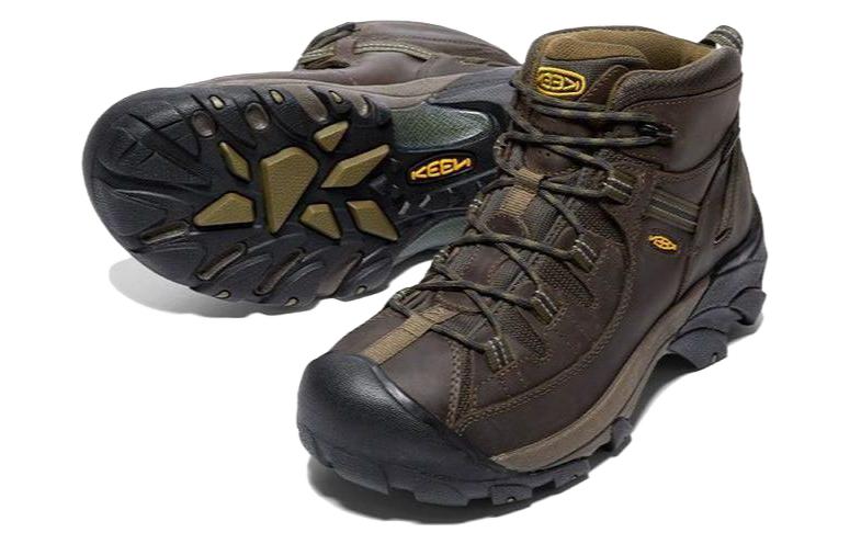 Keen TARGHEE II MID WP Comfortable Round Toe Mid top Outdoor Shoes Men’s Umber