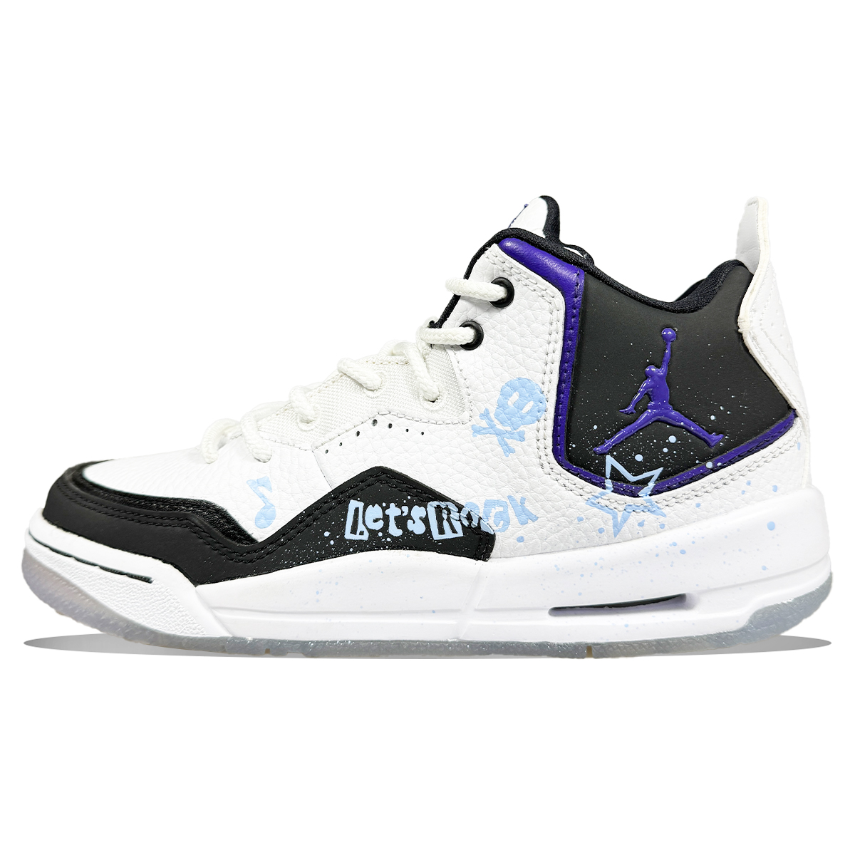 Jordan Courtside 23 Cushioning Slip Resistant Mid top Vintage Basketball Shoes Women’s Black White