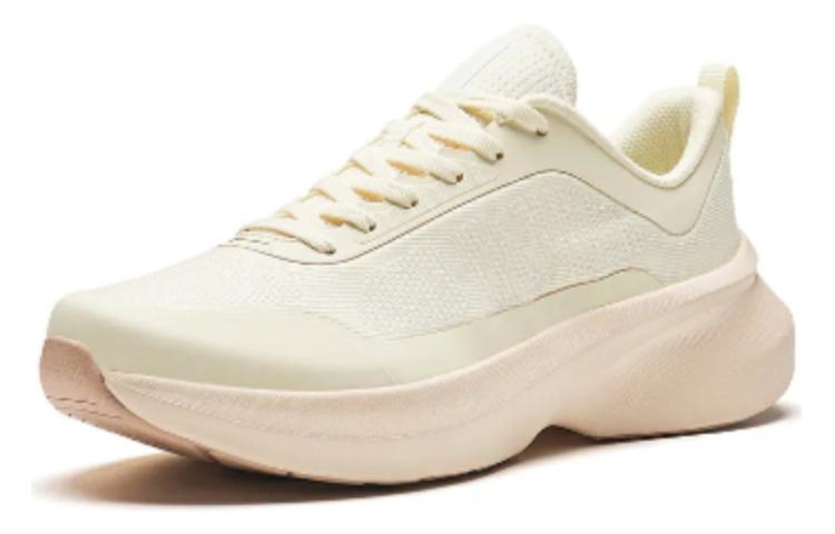 Anta Round Tip Cushioning, Wear Resistant Low top Training Shoes Women’s Light Beige White