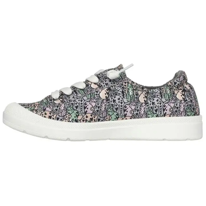 Skechers Low top Canvas Shoes Women's Gray White
