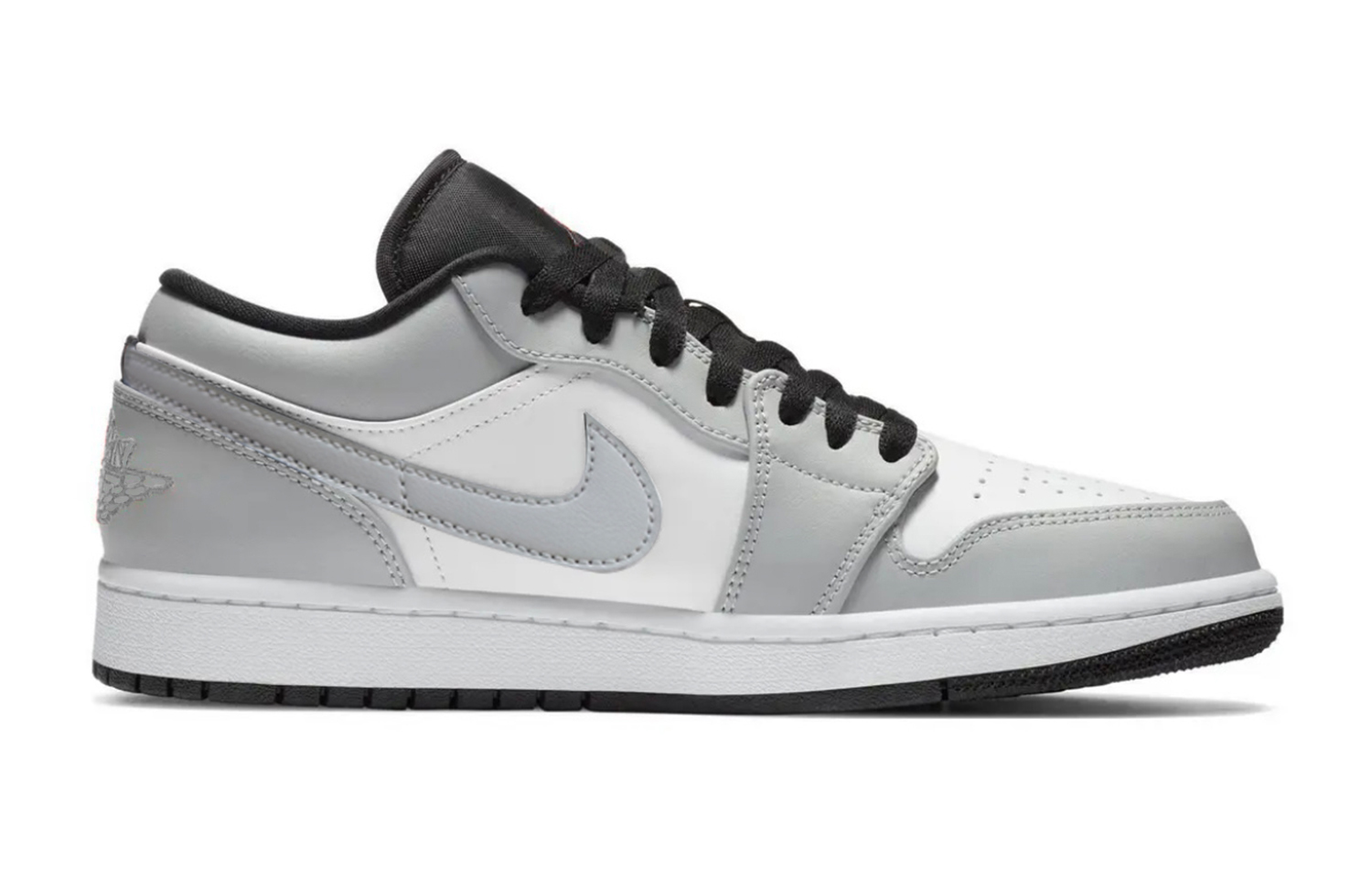 Jordan Air Jordan 1 Abrasion Resistant Low top Vintage Basketball Shoes Unisex Smoke Gray