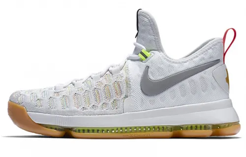 Nike KD 9 Summer Pack round toe lace-up non-slip lightweight low-top practical basketball shoes men's silver