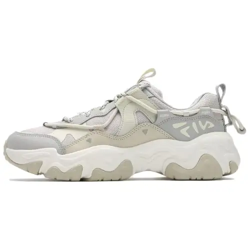 FILA FLUID 5 Slip Resistant Abrasion Resistant Low top Chunky Sneakers Women's Gray