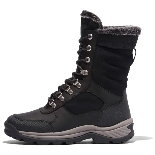 Timberland White Ledge Thermal Waterproof Fashion Crew Snow Boots Women's Black